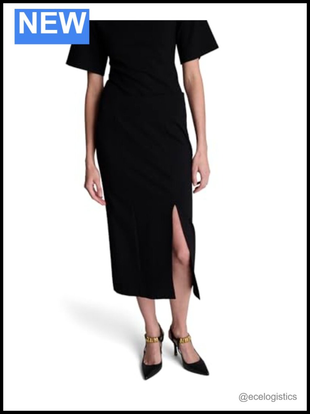 Kenneth Cole Pull-on Column Skirt, Viscose Blend, Wrinkle-Resistant Maxi